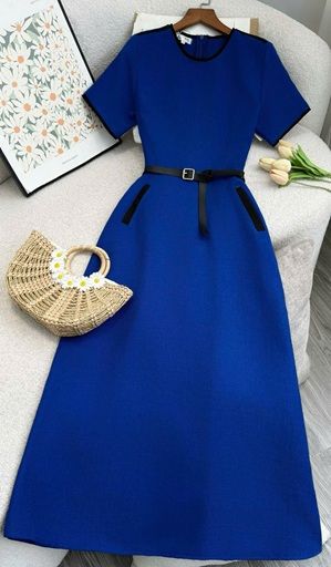 Đầm Linen Xước Thiết Kế TuTu Store Phù Hợp Đi Làm Dành Cho Nữ - Mã D1192