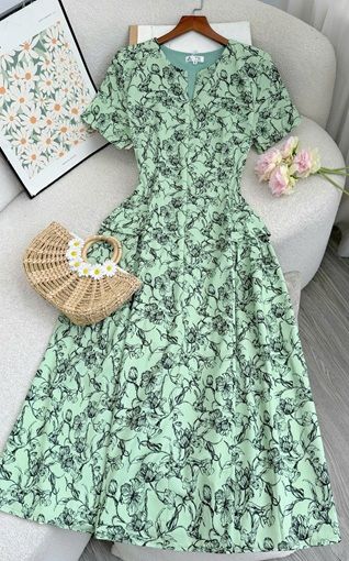 Đầm Lụa Nhật Thiết Kế TuTu Store Phù Hợp Đi Chơi Dành Cho Nữ - Mã D1174