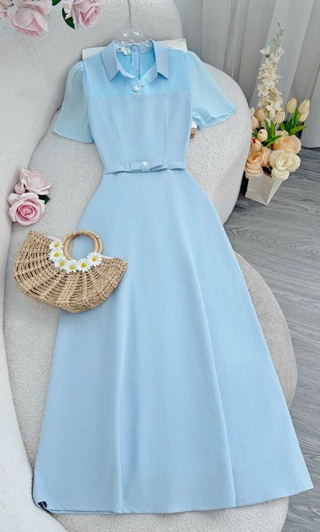 Váy Cotton Xốp Có Cổ Phù Hợp Đi Làm Thiết Kế TuTu Store Dành Cho Nữ -Mã D1077