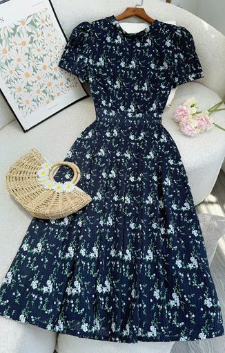 Đầm Voan Sọc Ý Thiết Kế TuTu Store Phù Hợp Đi Chơi Dành Cho Nữ - Mã D1189