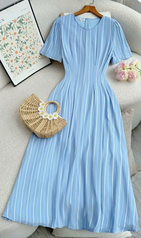 Đầm Tơ Sọc Thiết Kế TuTu Store Phù Hợp Đi Chơi Dành Cho Nữ - Mã D1181