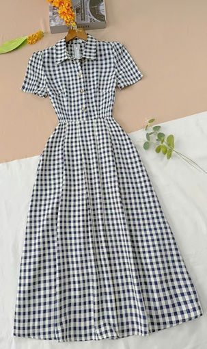 Váy Cotton Gân Thanh Lịch Phù Hợp Đi Chơi Thiết Kế TuTu Store Dành Cho Nữ -Mã D1072