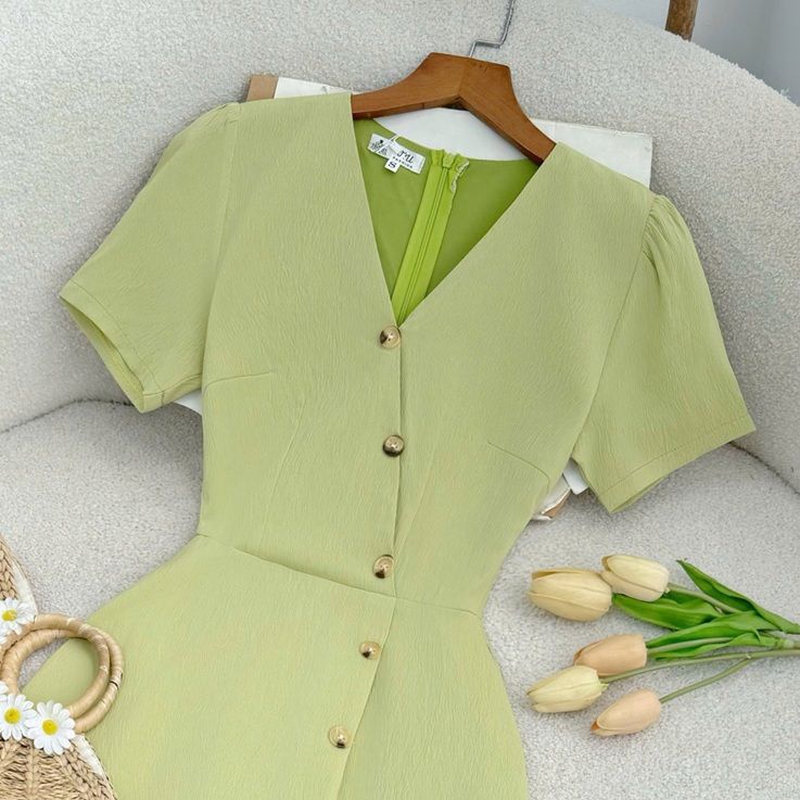 Đầm Cotton Xốp Thiết Kế TuTu Store Phù Hợp Đi Làm Dành Cho Nữ - Mã D1158