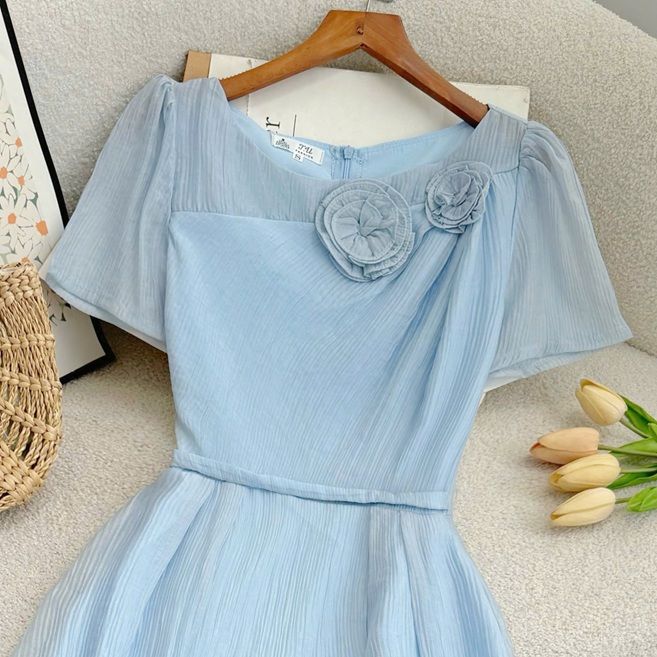 Đầm Tơ Xếp Li Thiết Kế TuTu Store Phù Hợp Đi Chơi Dành Cho Nữ - Mã D1160