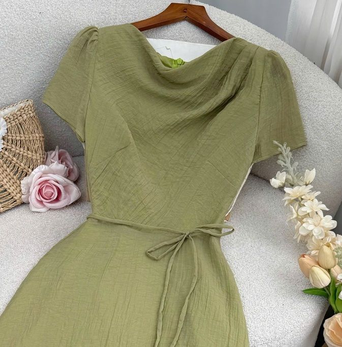 Đầm Tơ Nhăn Thiết Kế TuTu Store Phù Hợp Đi Chơi Dành Cho Nữ - Mã D1144