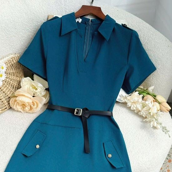 Đầm Cotton Hàn Dài Thiết Kế Cổ Chữ V Thiết Kế TuTu Store Dành Cho Nữ Mã D1183