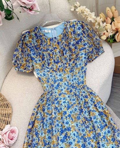 Đầm Tơ Nhật Hoa Thiết Kế TuTu Store Phù Hợp Đi Chơi Dành Cho Nữ - Mã D1111