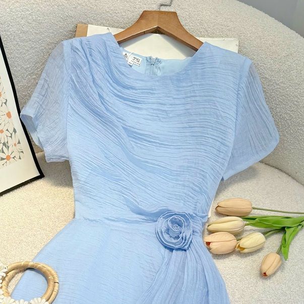 Đầm Tơ Xốp Nhăn Thiết Kế TuTu Store Phù Hợp Đi Làm Dành Cho Nữ - Mã D1159