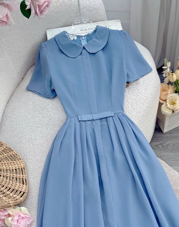 Váy Voan Cát Cổ Bèo Phù Hợp Đi Chơi Thiết Kế TuTu Store Dành Cho Nữ -Mã D1076