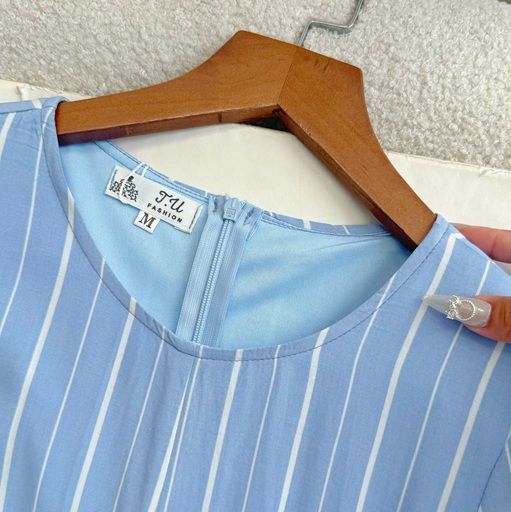 Đầm Tơ Sọc Thiết Kế TuTu Store Phù Hợp Đi Chơi Dành Cho Nữ - Mã D1181