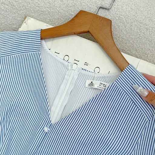 Đầm Linen Cotton Sọc Thiết Kế TuTu Store Phù Hợp Đi Chơi Dành Cho Nữ - Mã D1185