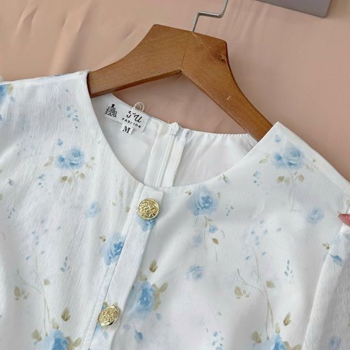 Váy Tiểu Thư Cổ Tròn Voan Nhật Phù Hợp Đi Chơi Thiết Kế TuTu Store Dành Cho Nữ - Mã D1063