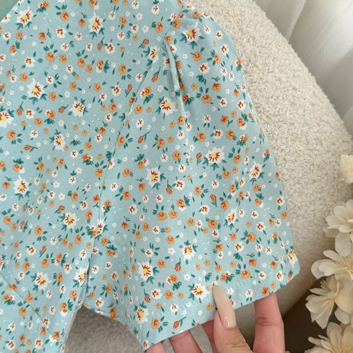 Đầm Lụa Nhật Hoa Nhí Thiết Kế TuTu Store Phù Hợp Đi Chơi Dành Cho Nữ - Mã D1115