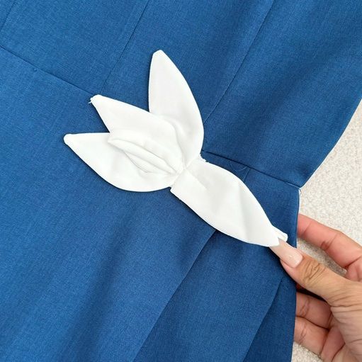 Đầm Bố Xước Thiết Kế TuTu Store Phù Hợp Đi Chơi Dành Cho Nữ - Mã D1146