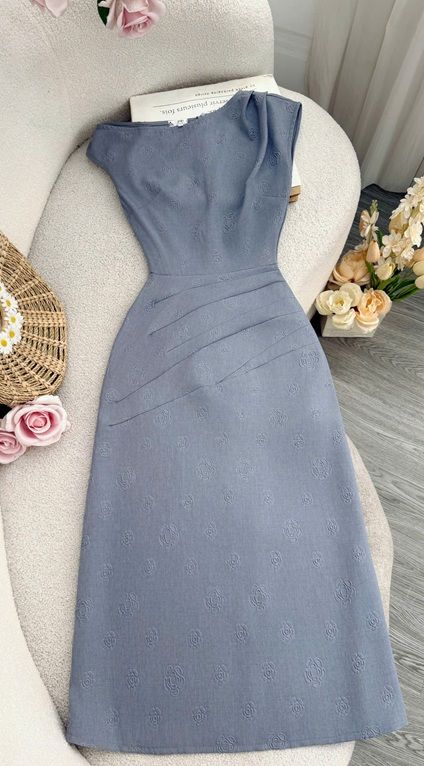 Váy Bố Dập Hoa Hở Bên Vai Phù Hợp Đi Chơi Thiết Kế TuTu Store Dành Cho Nữ -Mã D1073