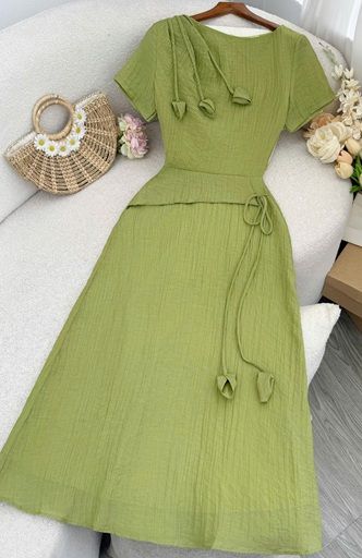 Đầm Tơ Nhăn Thiết Kế TuTu Store Phù Hợp Đi Làm Dành Cho Nữ - Mã D1156