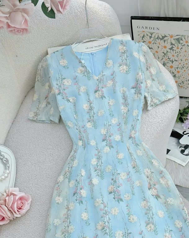 Váy Kate Thêu Cao Cấp Thiết Kế TuTu Store Dành Cho Nữ - Mã D1043
