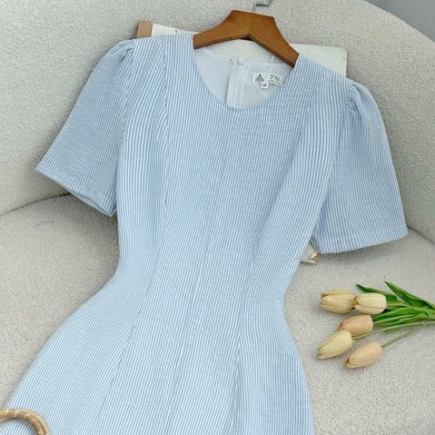 Đầm Xô Lenin Sọc Thiết Kế TuTu Store Phù Hợp Đi Chơi Dành Cho Nữ - Mã D1164