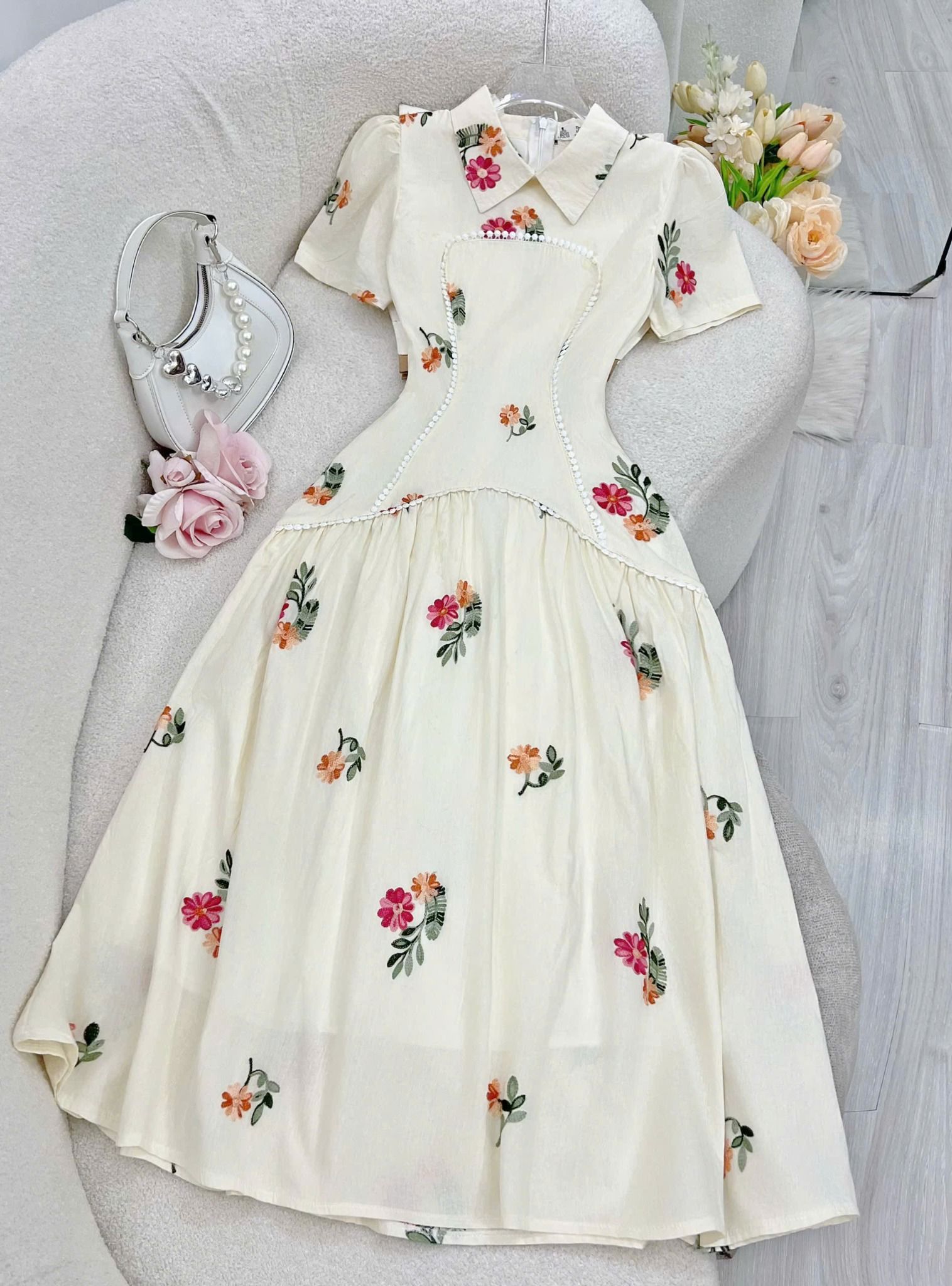 Váy Thêu Thiết Kế TuTu Store - Mã D804