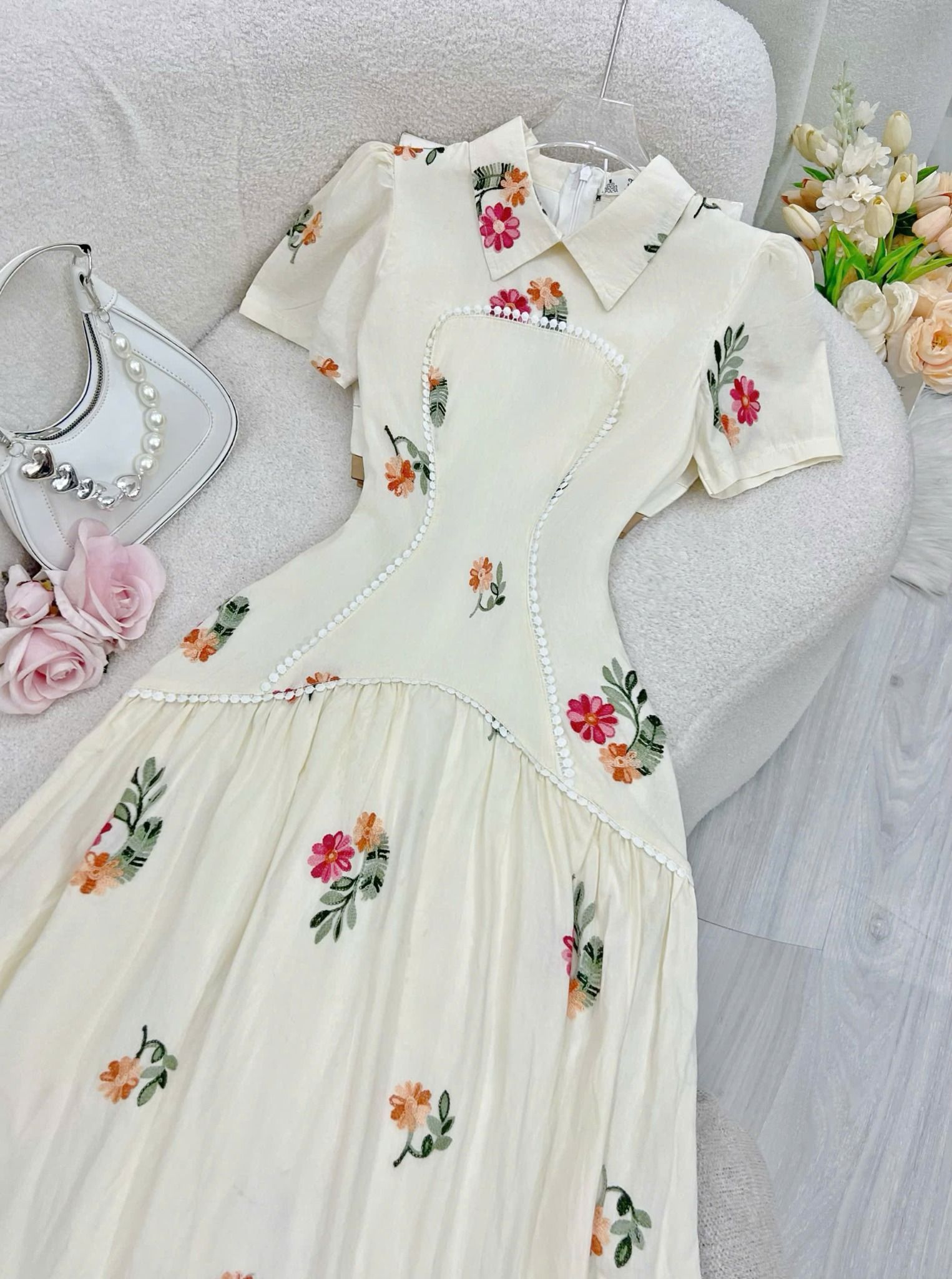 Váy Thêu Thiết Kế TuTu Store - Mã D804