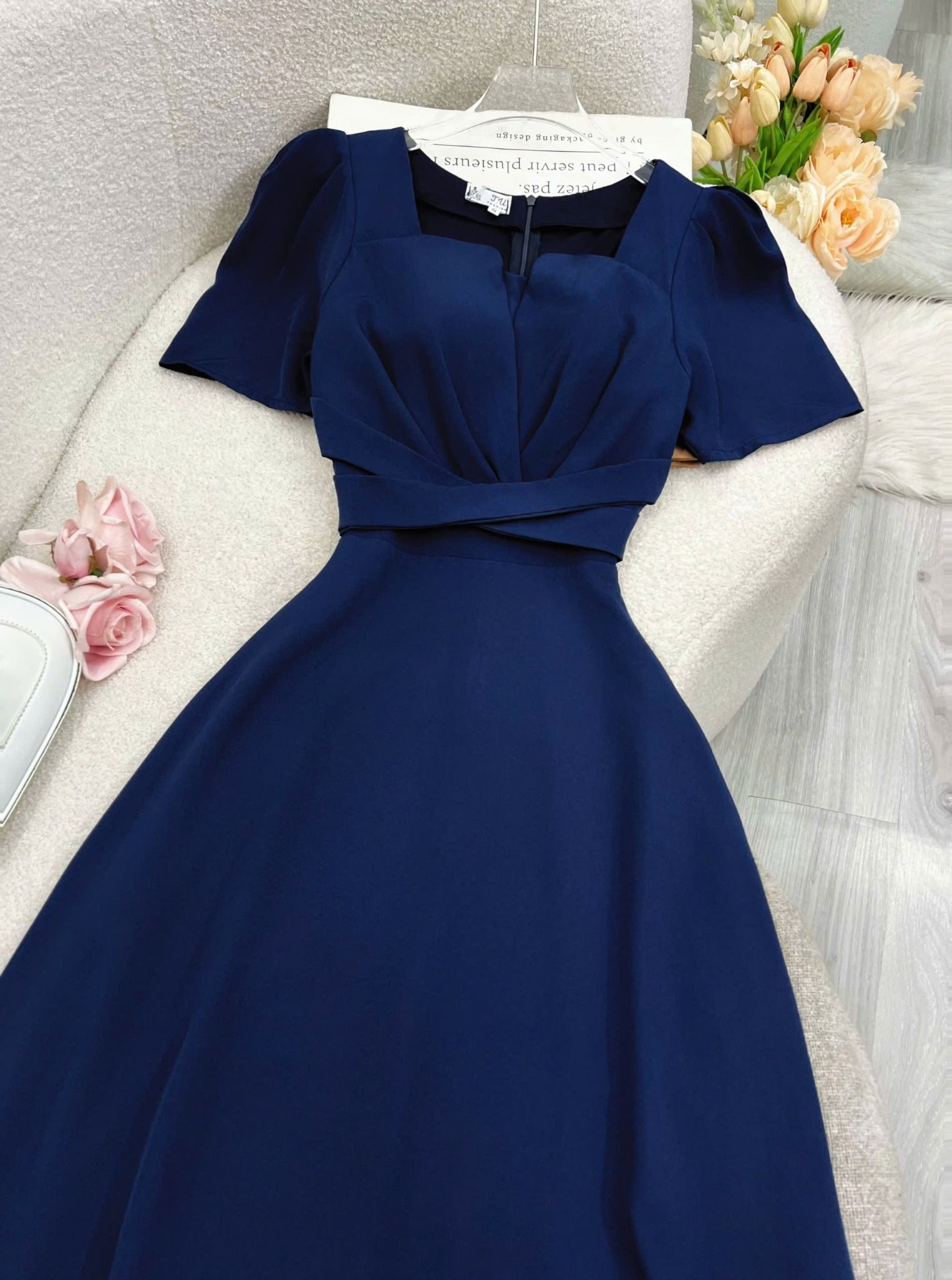 Váy Xốp Gạo Đi Tiệc Màu Trơn Thiết Kế TuTu Store - Mã D821