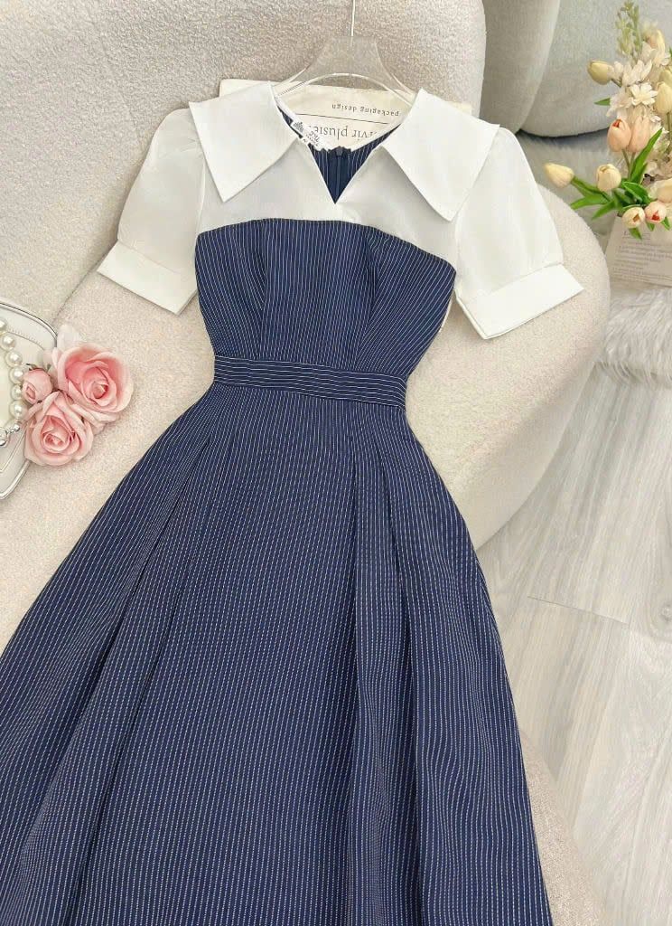 Váy Bố Mịn Cổ Bèo Thiết Kế TuTu Store Thích Hợp Đi Tiệc Dành Cho Nữ - Mã D822