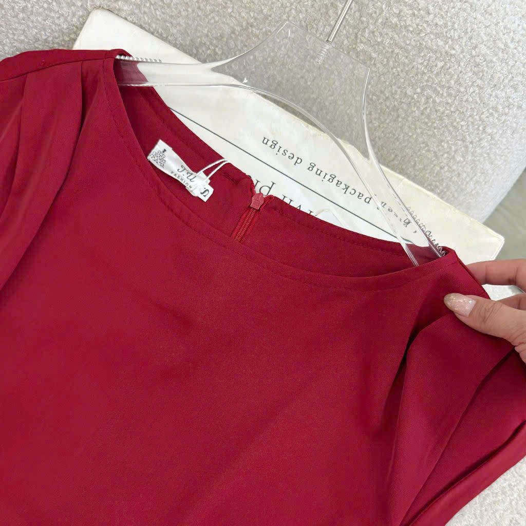 Váy Cotton Chéo Màu Trơn Thiết Kế TuTu Store Phù Hợp Đi Tiệc Dành Cho Nữ - Mã D824