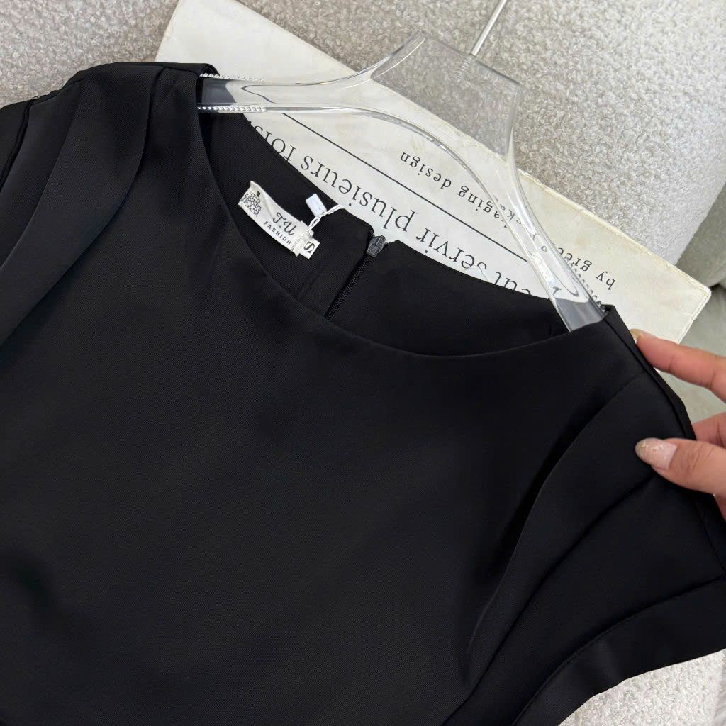 Váy Cotton Chéo Màu Trơn Thiết Kế TuTu Store Phù Hợp Đi Tiệc Dành Cho Nữ - Mã D824