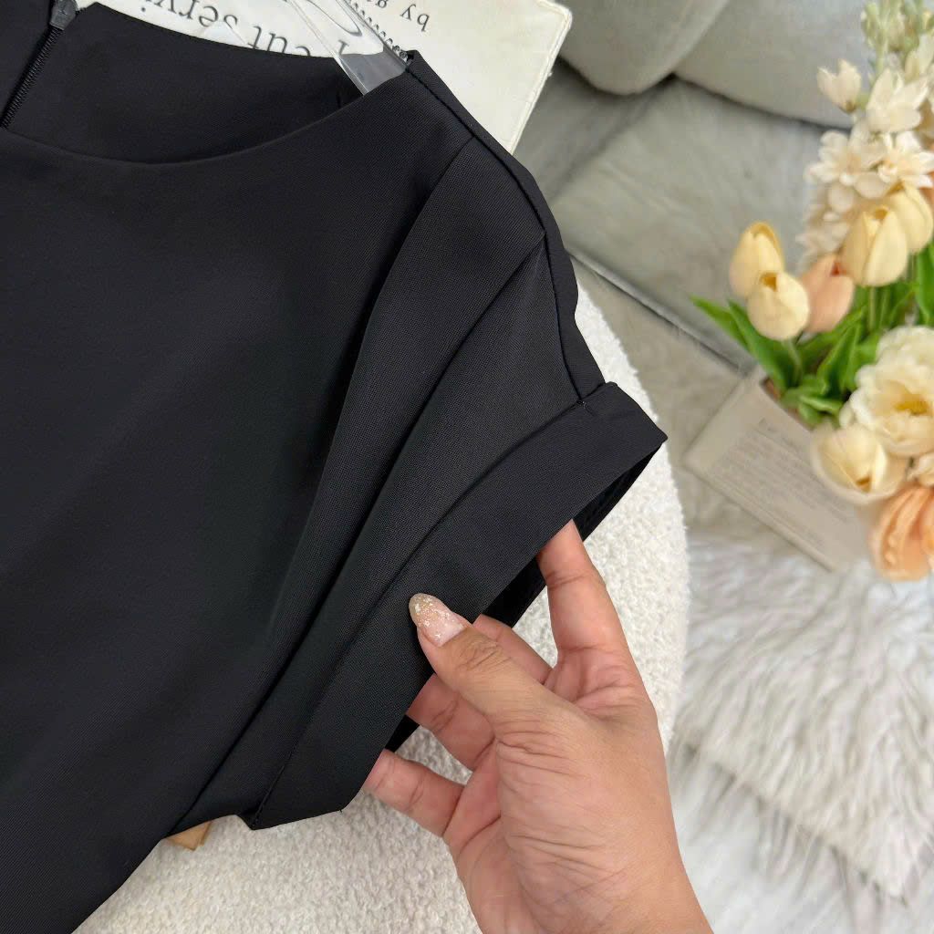 Váy Cotton Chéo Màu Trơn Thiết Kế TuTu Store Phù Hợp Đi Tiệc Dành Cho Nữ - Mã D824