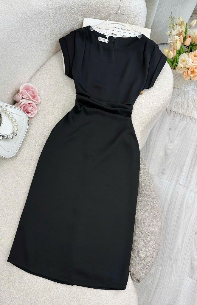 Váy Cotton Chéo Màu Trơn Thiết Kế TuTu Store Phù Hợp Đi Tiệc Dành Cho Nữ - Mã D824