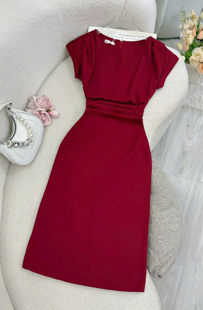 Váy Cotton Chéo Màu Trơn Thiết Kế TuTu Store Phù Hợp Đi Tiệc Dành Cho Nữ - Mã D824