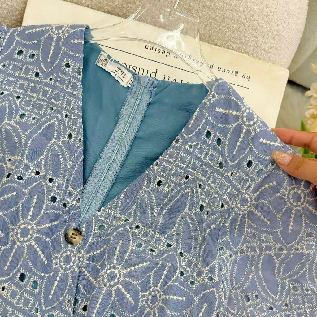 Váy Kate Cotton Cổ V Thiết Kế TuTu Store thích hợp đi tiệc - Mã D825