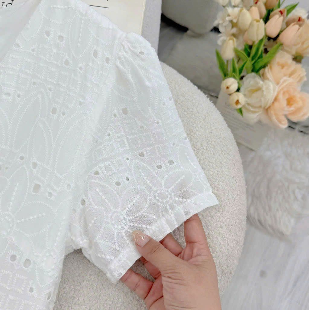Váy Kate Cotton Cổ V Thiết Kế TuTu Store thích hợp đi tiệc - Mã D825