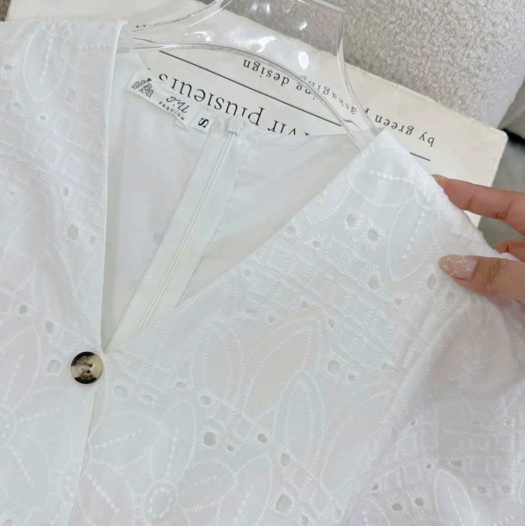 Váy Kate Cotton Cổ V Thiết Kế TuTu Store thích hợp đi tiệc - Mã D825