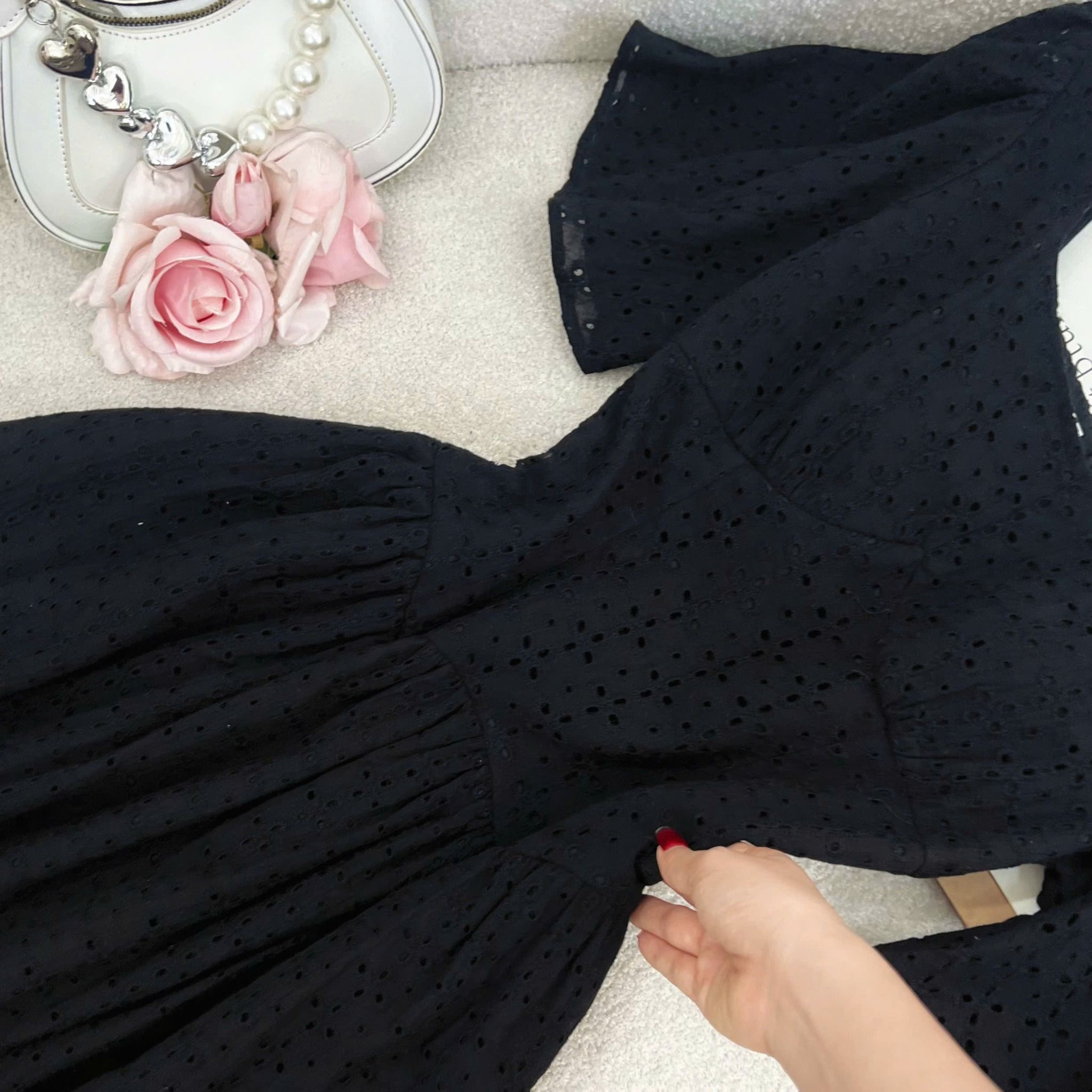 Váy Kate Thêu Cổ Vuông Thiết Kế TuTu Store Dành Cho Nữ - Mã D845