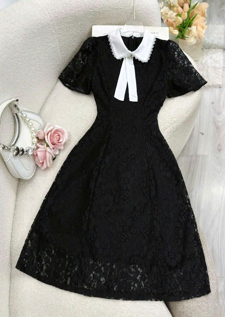 Váy Ren Cotton Form Lửng Thiết Kế TuTu Store Dành Cho Nữ Đi Tiệc - Mã D861