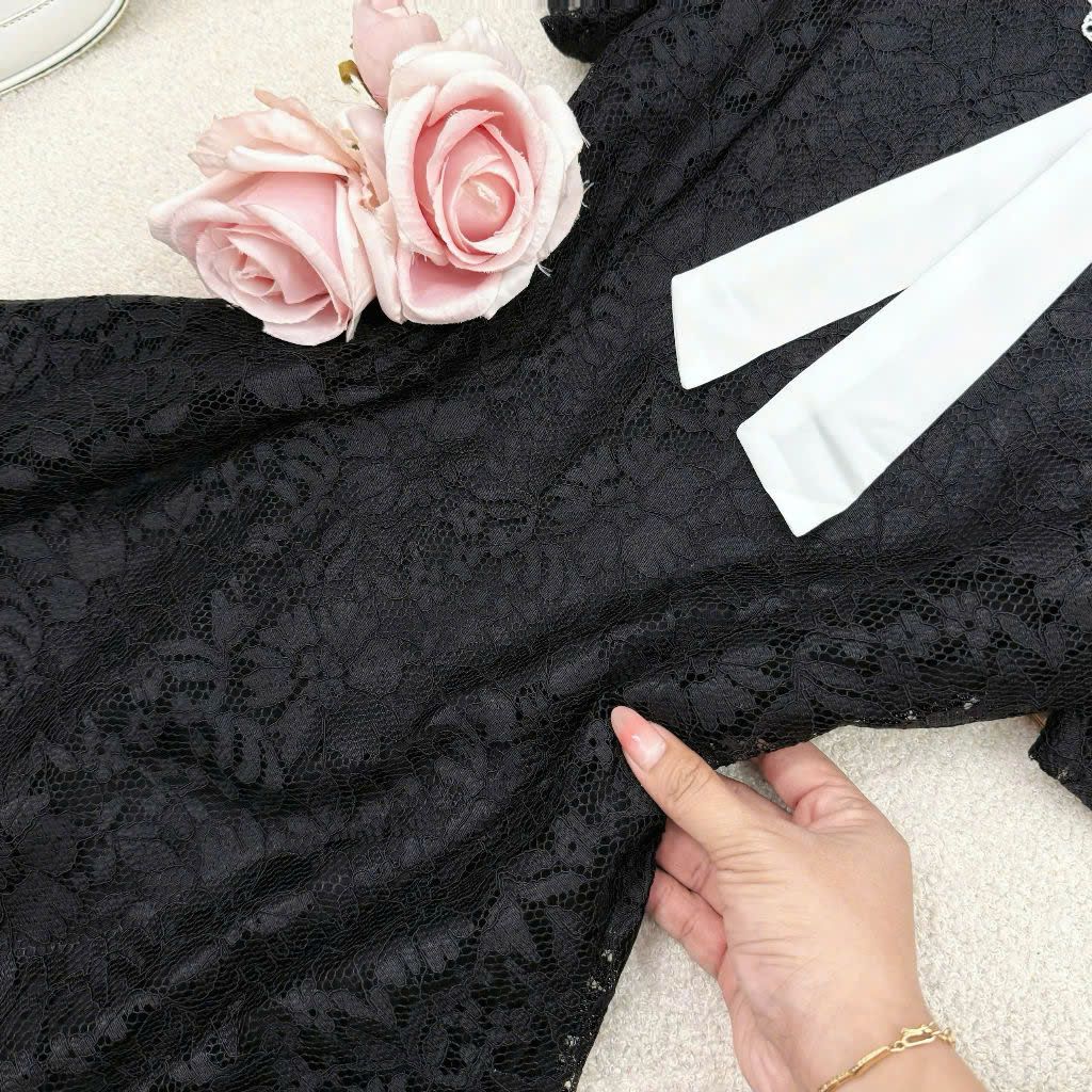 Váy Ren Cotton Form Lửng Thiết Kế TuTu Store Dành Cho Nữ Đi Tiệc - Mã D861