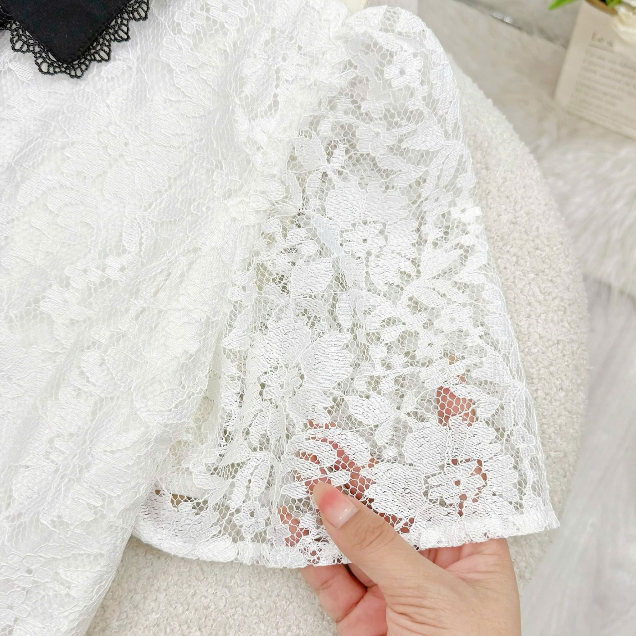 Váy Ren Cotton Form Lửng Thiết Kế TuTu Store Dành Cho Nữ Đi Tiệc - Mã D861