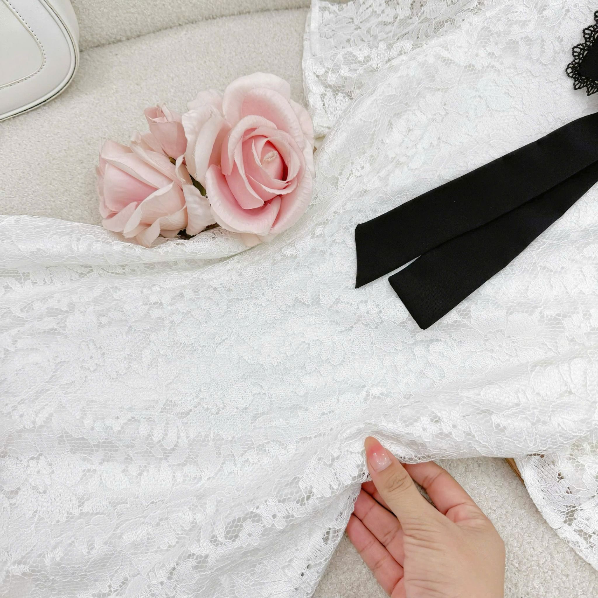 Váy Ren Cotton Form Lửng Thiết Kế TuTu Store Dành Cho Nữ Đi Tiệc - Mã D861