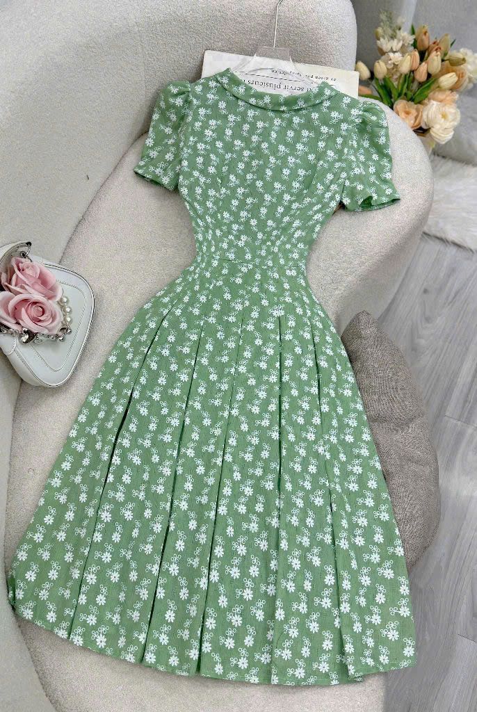 Váy Xô Hàn In Hoa Thiết Kế TuTu Store Dành Cho Nữ - Mã D869