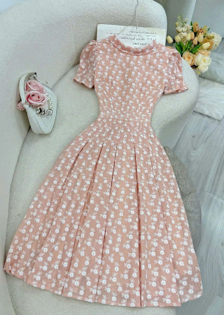 Váy Xô Hàn In Hoa Thiết Kế TuTu Store Dành Cho Nữ - Mã D869