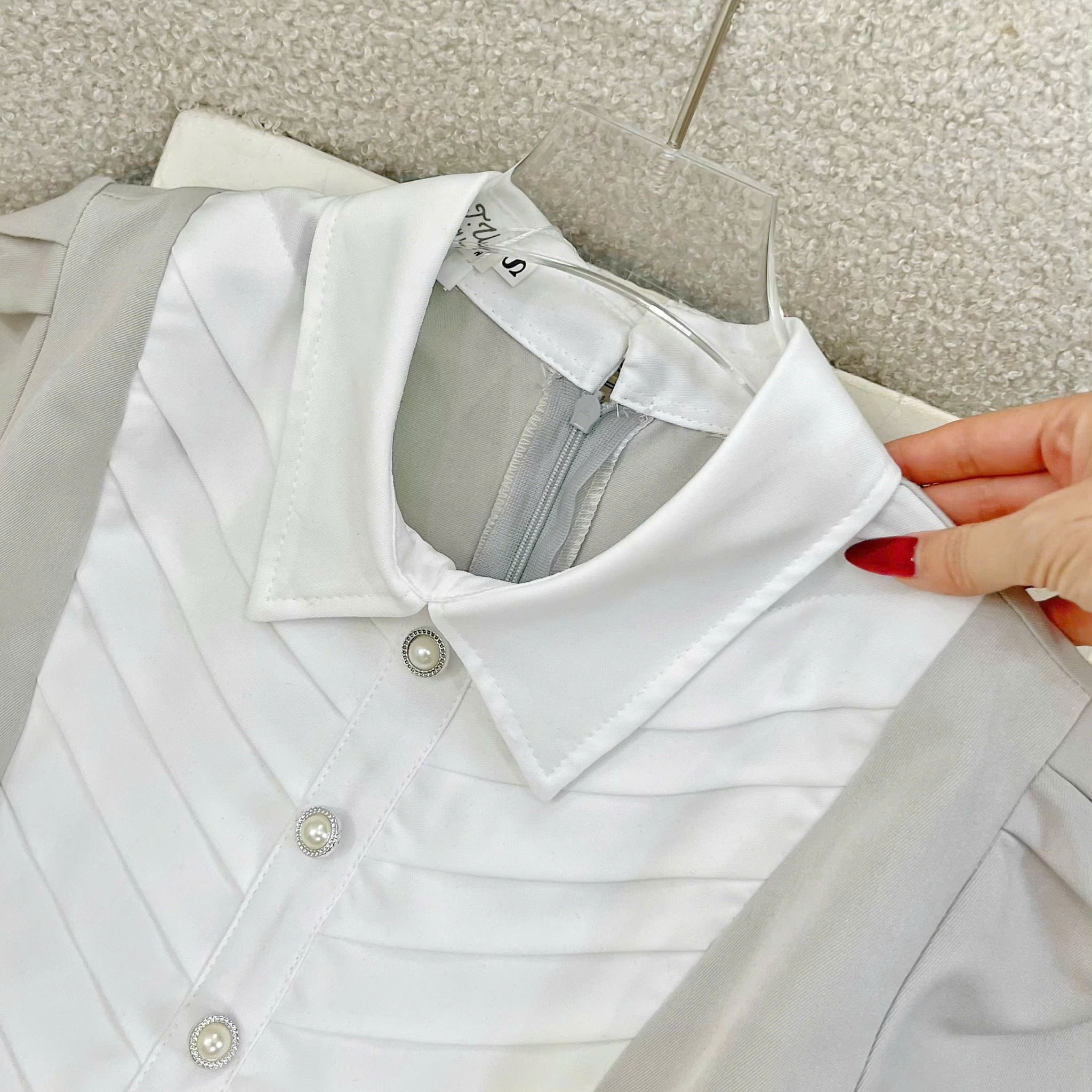 Váy Cotton Hàn Form Lửng Thiết Kế TuTu Store Dành Cho Nữ - Mã D874