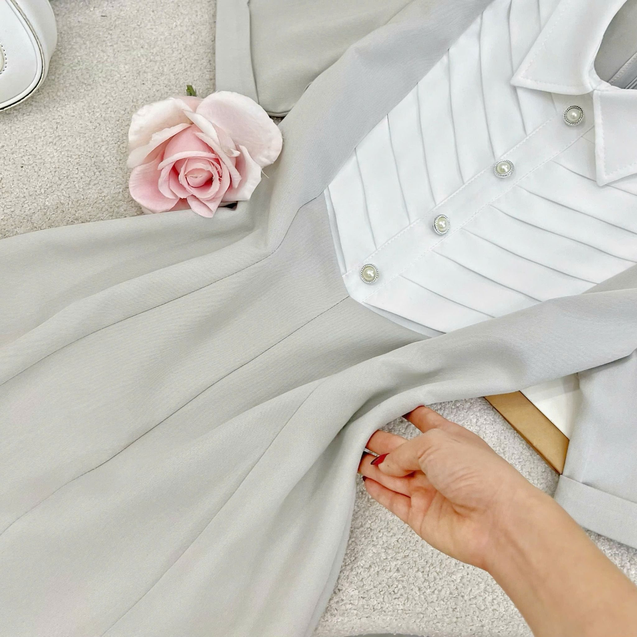 Váy Cotton Hàn Form Lửng Thiết Kế TuTu Store Dành Cho Nữ - Mã D874