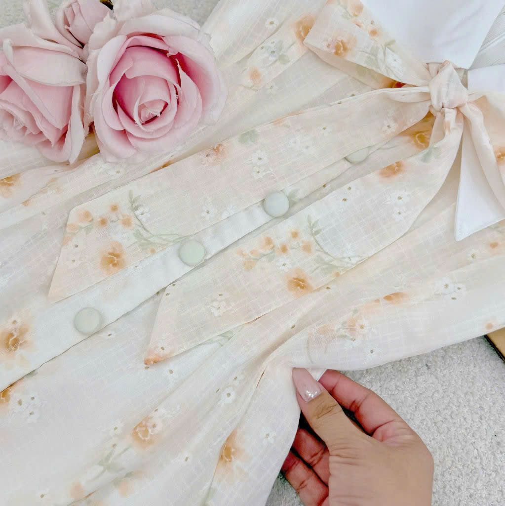 Váy Sang Voan Thêu Thiết Kế TuTu Store Dành Cho Nữ - Mã D876
