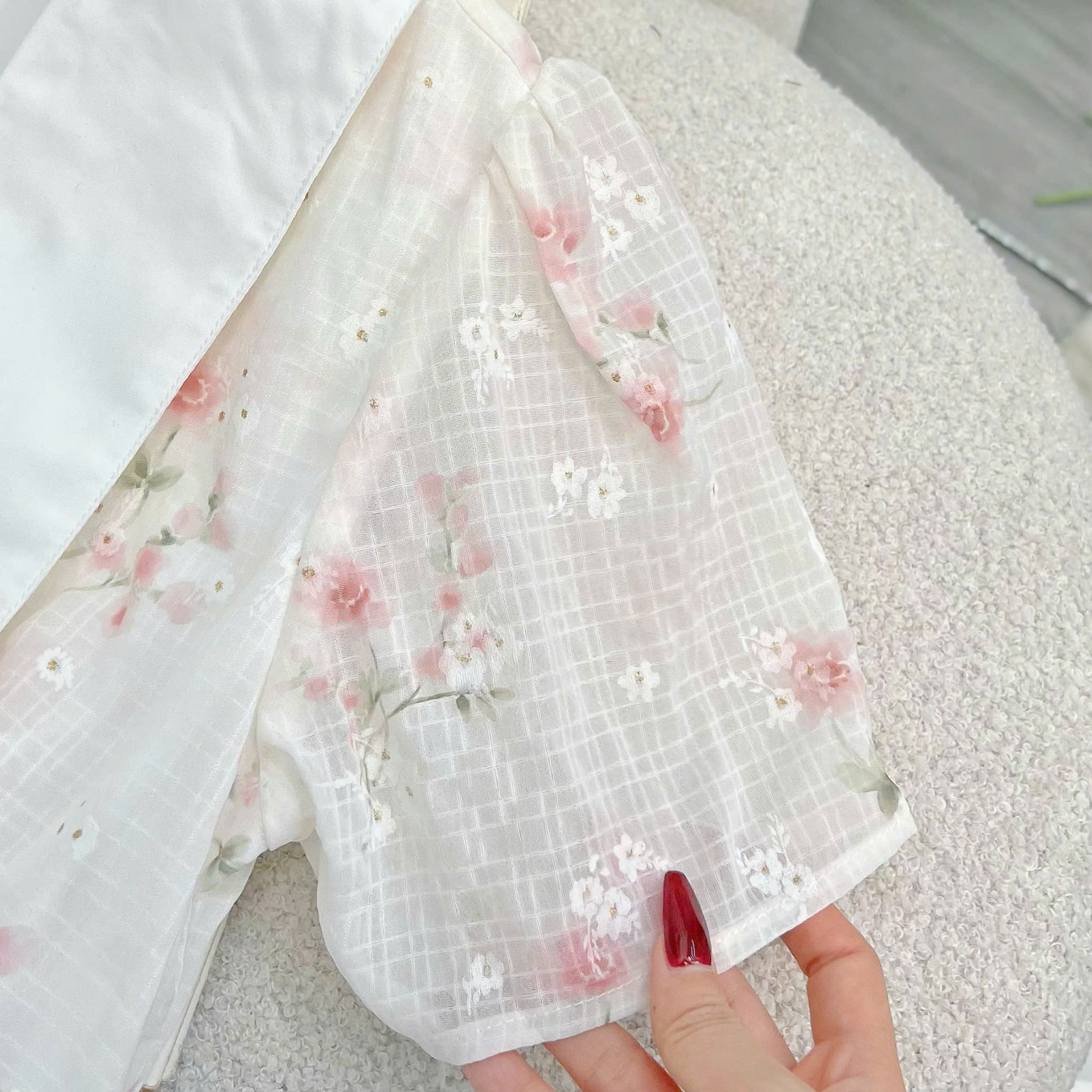 Váy Sang Voan Thêu Thiết Kế TuTu Store Dành Cho Nữ - Mã D876