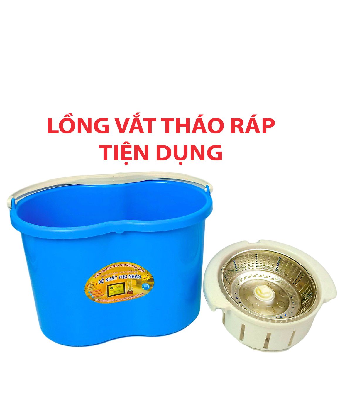 Bộ lau nhà Đệ Nhất Phu Nhân Lồng vắt Inox -TVL154(S8)