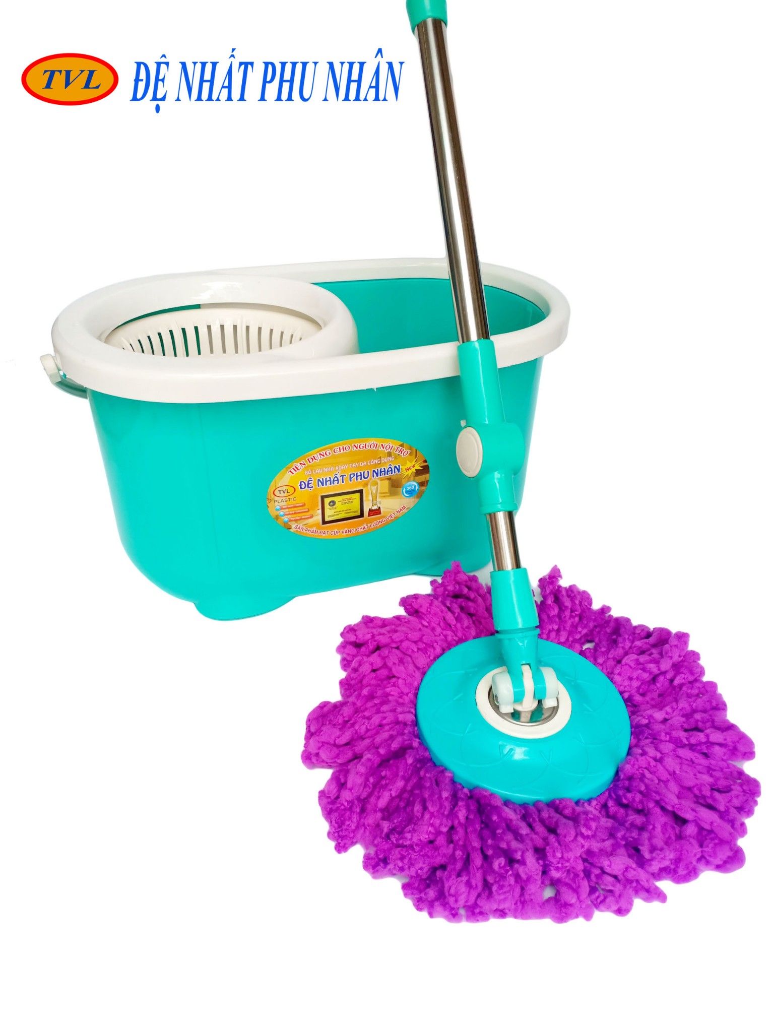 Bộ Lau Nhà 360 độ Đệ Nhất Phu Nhân Lồng nhựa TVL-164