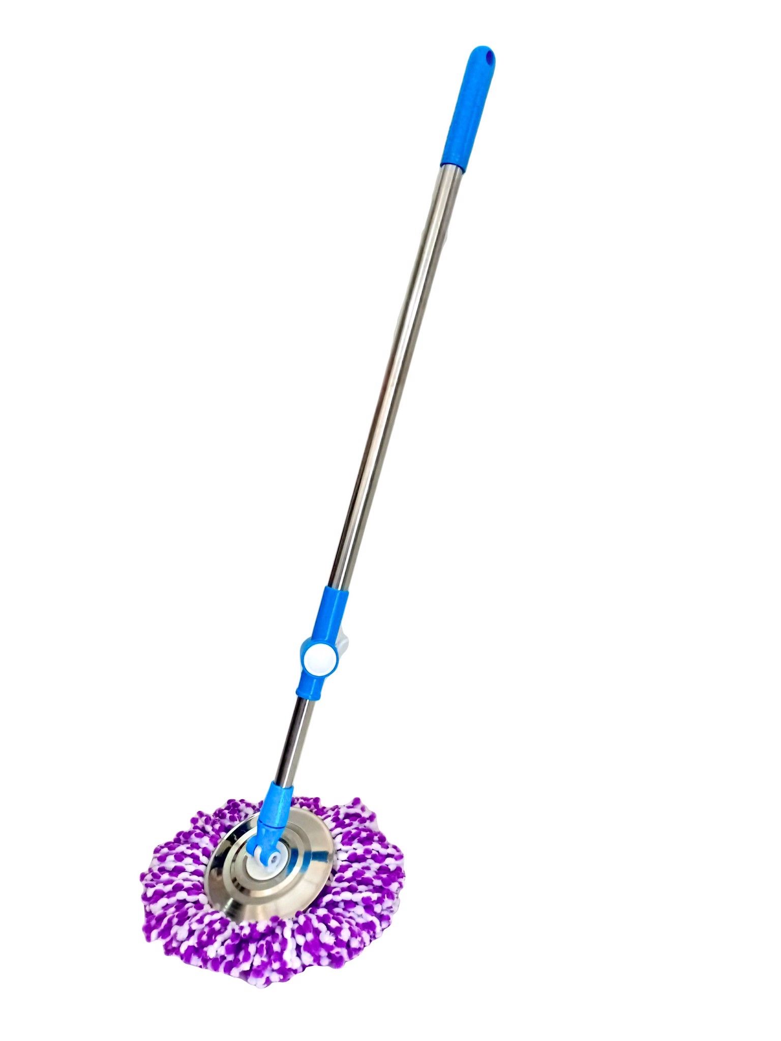 Cây lau nhà 360 độ Đệ Nhất Phu Nhân Mâm INOX ROBOT Cao Cấp- Siêu Vắt Thân To - Không ráp nối-TVLE152