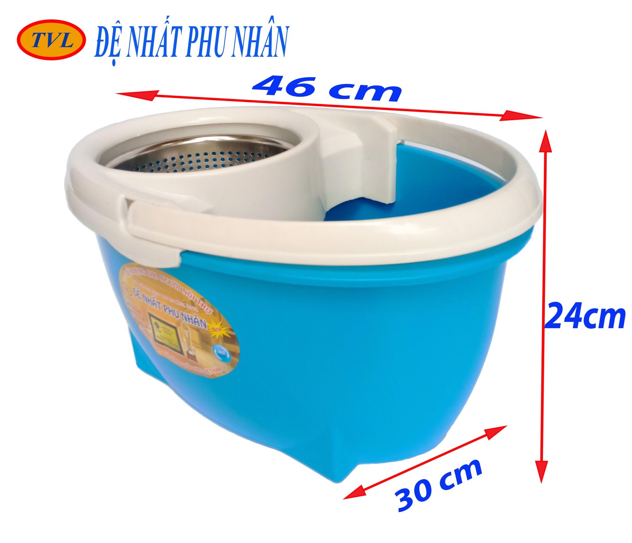 Bộ Lau Nhà Đệ Nhất Phu Nhân Lồng vắt, mâm bằng inox -TVL172