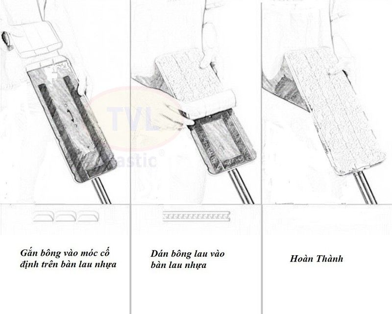 Bộ lau nhà Đệ Nhất Phu Nhân tự vặt 2 ngăn thông minh -SIZE NHỎ-TVL169